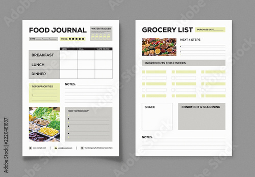 Healthy Meal Planner Layout