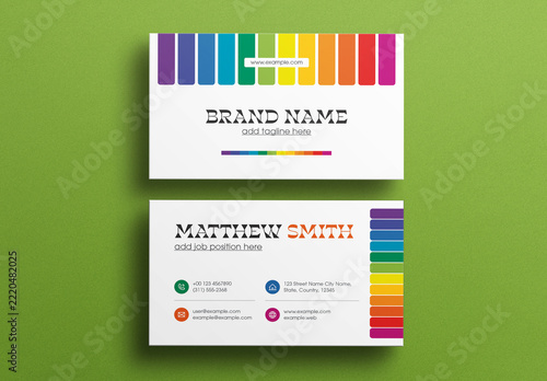 Modern Colorful Business Card Template with Creative Branding