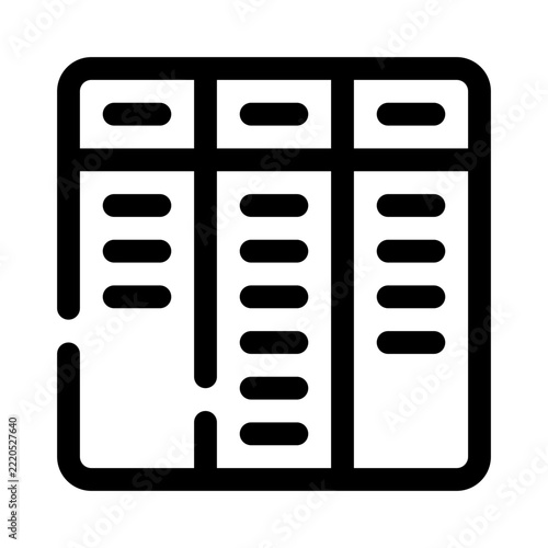 data table line icon