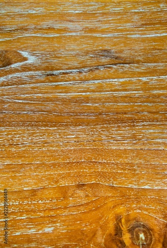 Golden Brown Wooden Plank with Natural Grain and Knots