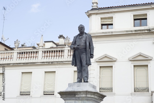 statue of Camillo Benso, count of Cavour in the Italian city of Padua