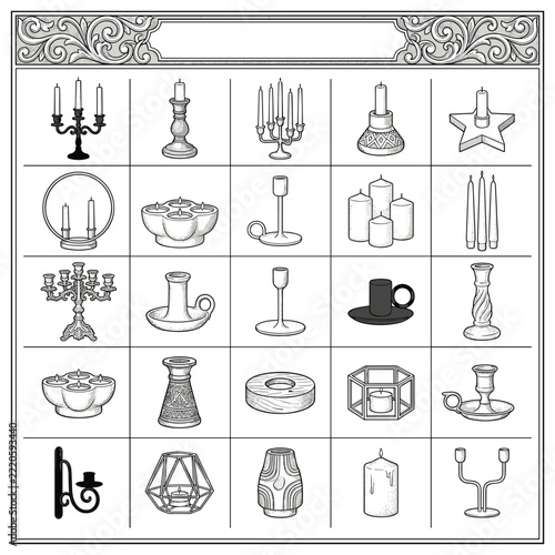 The Candlestick Collection in Vector