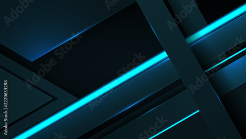 abstract blue neon black background