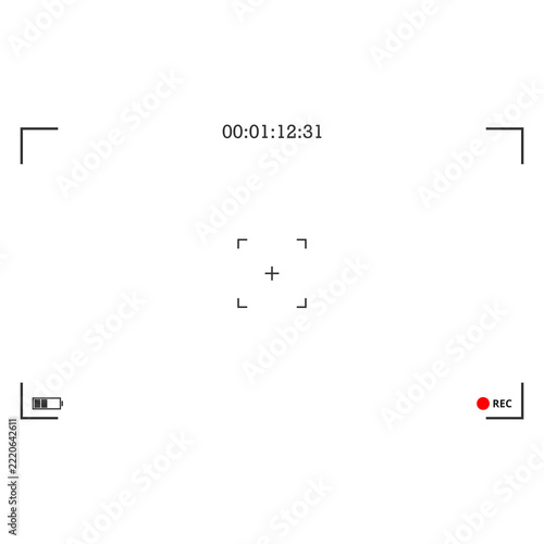 Fotografie Camera viewfinder icon isolated on transparent background
