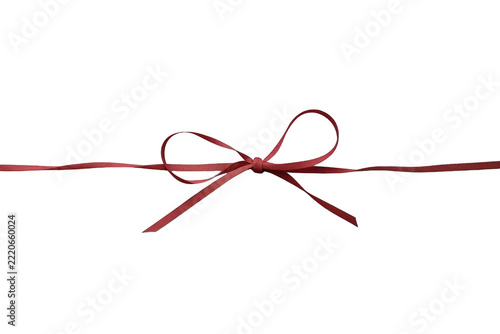 Graceful thin red string bow divider for versatile compositions