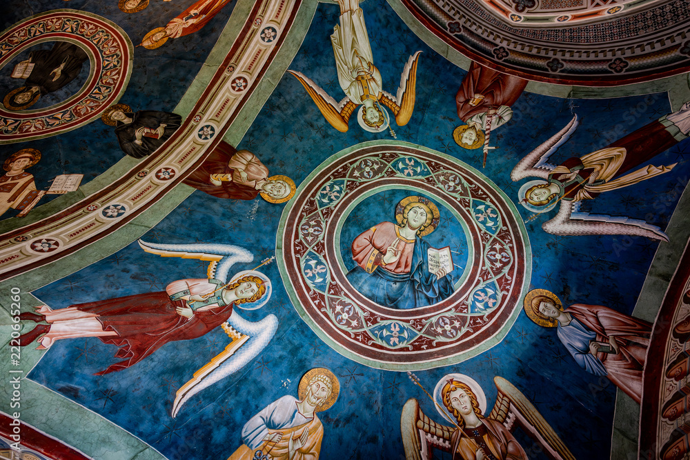 Obraz premium Subiaco. The Monastery of Saint Benedict, or Sanctuary of the Sacred Cave