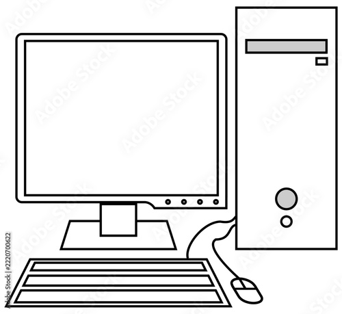 Desktop Computer Vector Illustration
