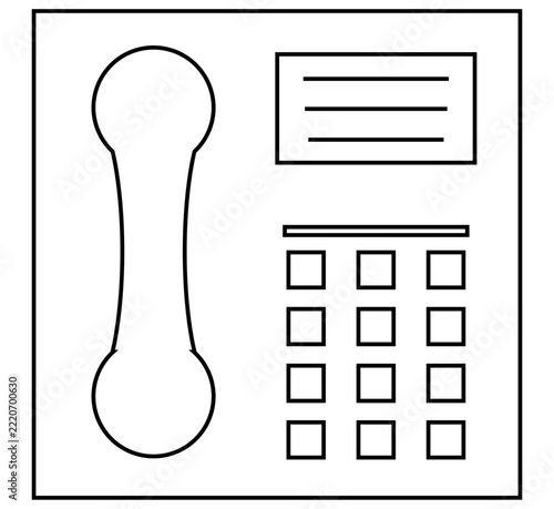 Stationary Telephone Outline