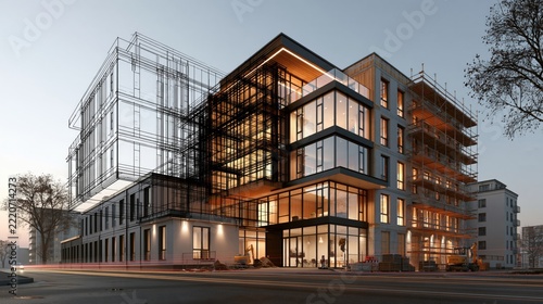 Sketch Transformation of a Horizontal Building