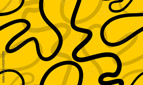 Fun line seamless pattern. Creative minimalist art style with a grunge background for trendy designs with basic shapes. Vector illustration.