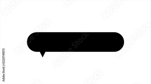 Blank Empty Speech Bubbles Silhouette Isolated on White Background