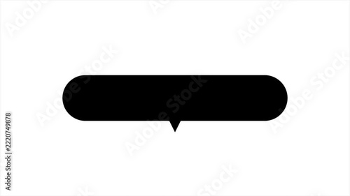 Blank Empty Speech Bubbles Silhouette Isolated on White Background
