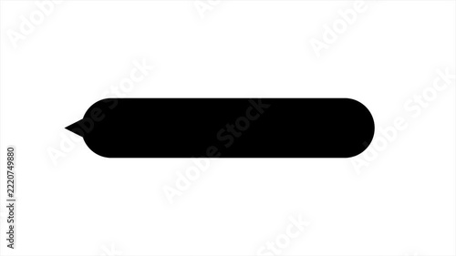 Blank Empty Speech Bubbles Silhouette Isolated on White Background
