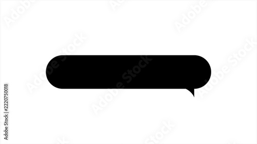 Blank Empty Speech Bubbles Silhouette Isolated on White Background