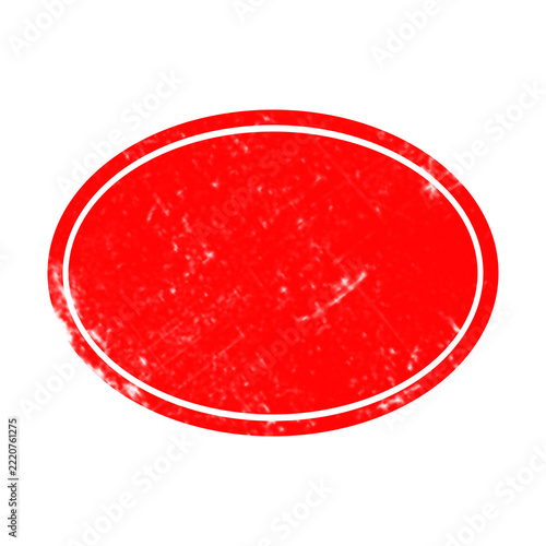 Vibrant red oval shape with a clean black border, isolated on a black background, use as a badge or digital icon isolated on a transparent background