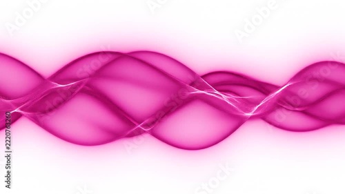 Flowing Neon Pink Light Waves Abstract Background
