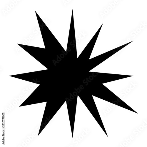 Black Starburst Shape