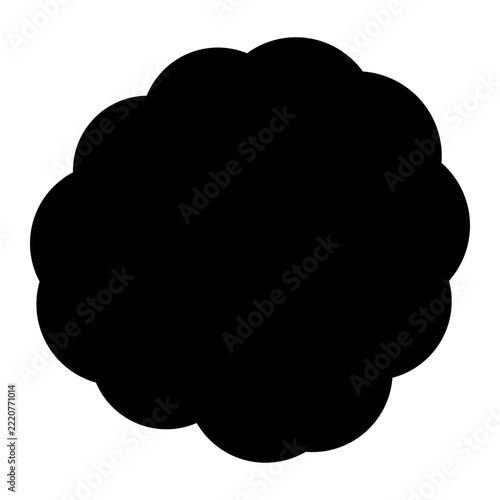 Black Fluffy Circular Shape