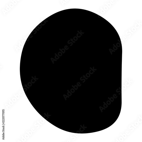 Black Organic Amorphous Blob Shape