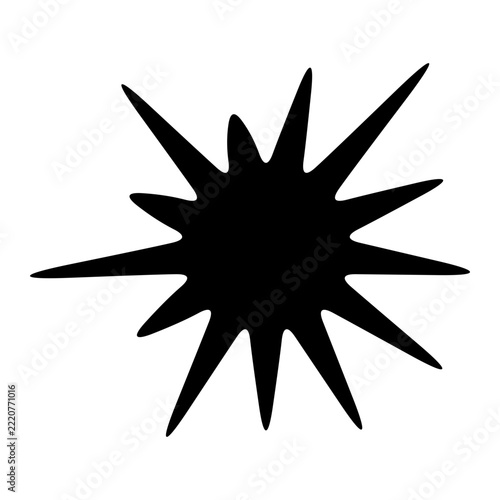 Black Starburst Shape