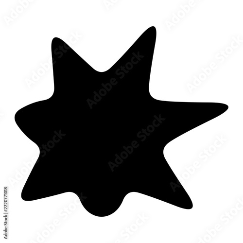 Abstract Organic Black Ink Splat Shape