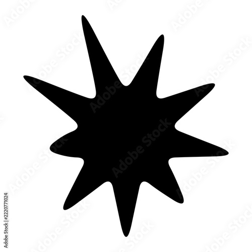Black Starburst Graphic Shape