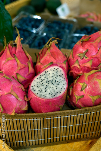 Pitayas en el mercado