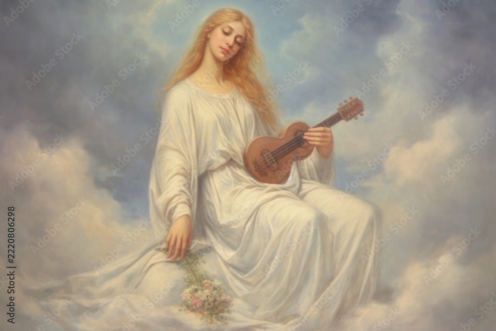 Fototapeta premium Heaven painting art guitar.