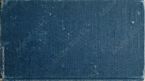 A close-up photograph of a dark blue book cover. The cover has a textured, slightly worn appearance, suggesting age and use.