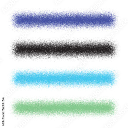 Spray Paint Strokes Set with Halftone Texture. Abstract Design Elements, Creative Graphic Resources