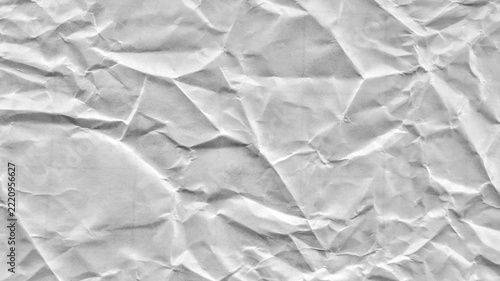 Crumpled White Paper Texture Background with Sharp Creases and Folds for Poster Mockups, Web Banners, Craft Design and Abstract Backdrop