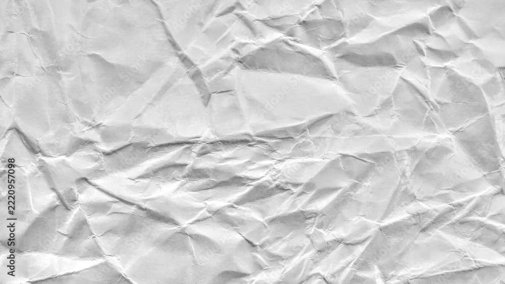 Fototapeta premium Crumpled White Paper Texture Background with Sharp Creases and Folds for Poster Mockups, Web Banners, Craft Design and Abstract Backdrop