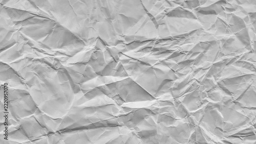 Crumpled White Paper Texture Background with Sharp Creases and Folds for Poster Mockups, Web Banners, Craft Design and Abstract Backdrop