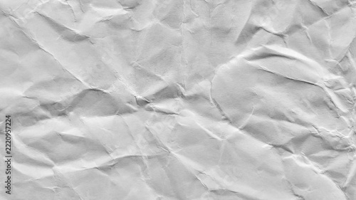 Crumpled White Paper Texture Background with Sharp Creases and Folds for Poster Mockups, Web Banners, Craft Design and Abstract Backdrop