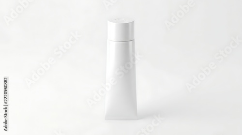 Minimalist White Perfume Bottle Isolated Background