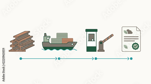 Certified supply chain from steel beams to eco document timeline