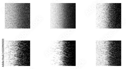 Black White Grunge Brush Texture Set of Distressed Noise, Scratch Marks and Abstract Ink Effects Kit