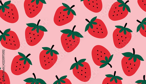 seamless pattern with red and green leaves