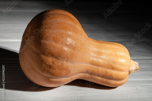butternut squash on grey wood background