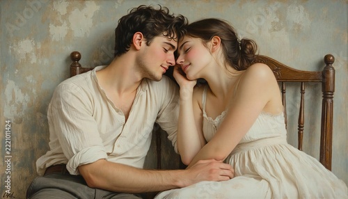A moment of serene tenderness. The quiet harmony of two hearts.