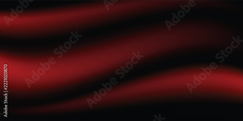 Fast moving red light effect on a black background. Blurred abstract background with curved long exposure. Neon lights.