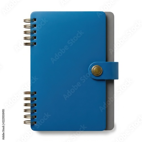 Blue spiral notebook with metal binding