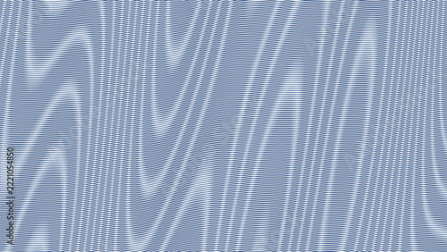 Abstract background of navy wave moire interference lines, generative flow field line art with smooth fluid motion and copy space