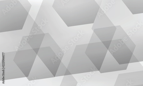 hexagon white geometric background with diamond and triangle shapes layered pattern design