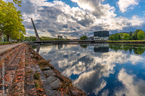 Reflejos sobre la ria de Pontevedra, Galicia