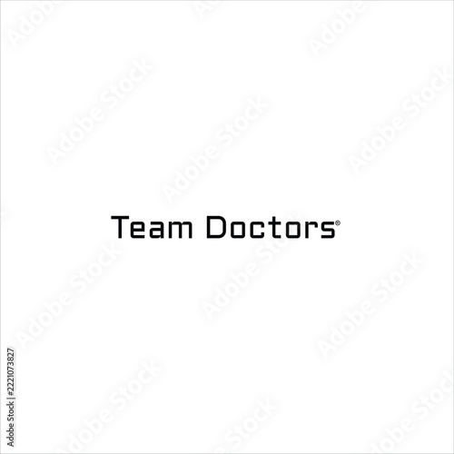 Team Doctors Logo on White Background with Minimalist Typography Design