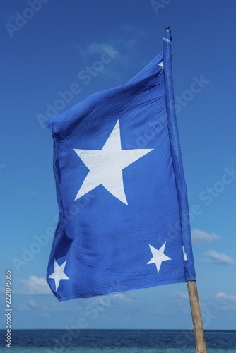 Somali flag, Jazeera beach, Somalia