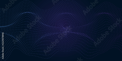 Abstract digital background with binary code and glowing data streams in dark blue tones