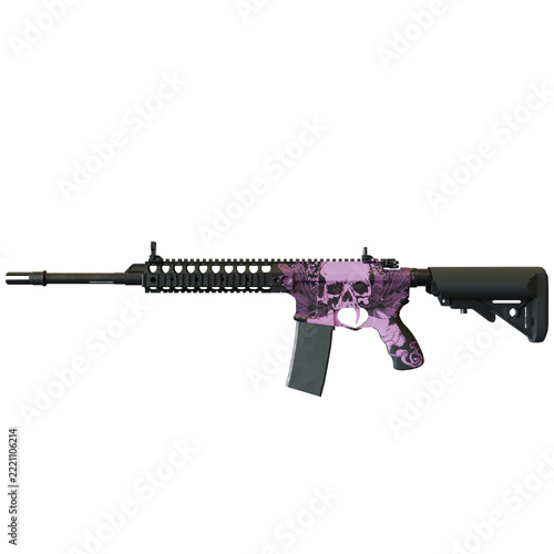 Fotografie assault rifle isolated on white