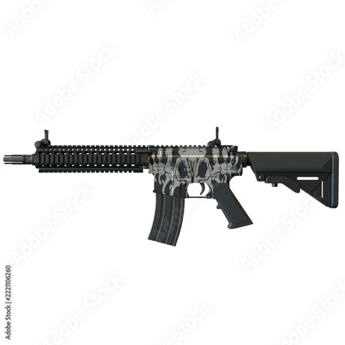 Obraz na plátně assault rifle isolated on white